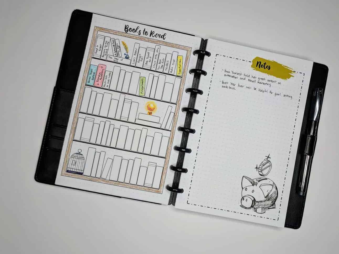 Books to Read Books to Read Collections Page bullet journaling