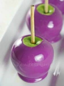 Colored candy apples