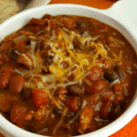 Slow Cooker pumpkin turkey chili for fall