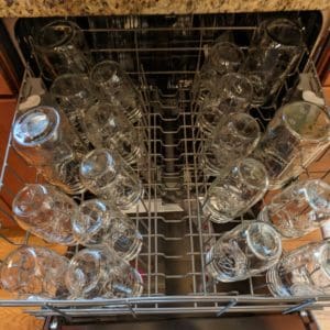 Sterilizing mason jars in the dishwasher