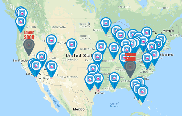 Laundry Care service locations across the U.S.