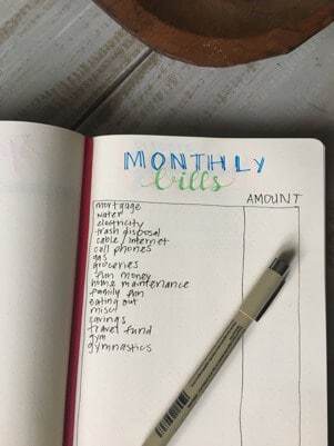 Monthly bill tracker