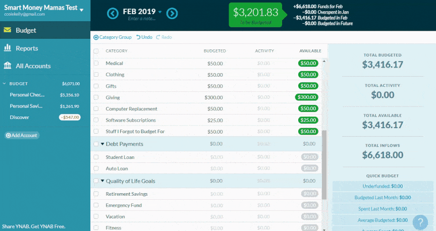 Give every dollar a job - Keep budgeting until your dollars available to budget are zero