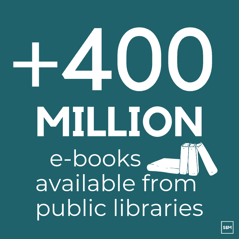 Libraries had over 400 million e-books available to borrow in 2017