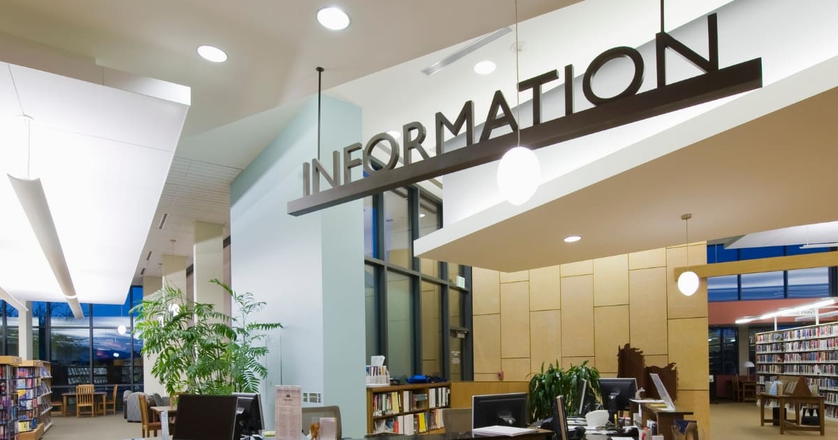 Library information desk