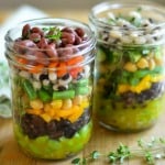 Mason Jar 7 Bean Salad Meal Prep Lunch