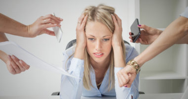 Woman stressed when expectations are too high because you can't have it all