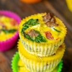 Spinach Tomato Sausage Egg Muffin