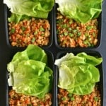 Meal prep chicken lettuce wraps