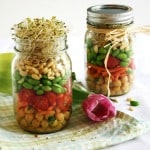 Sprouted Spring Salad in a Mason Jar