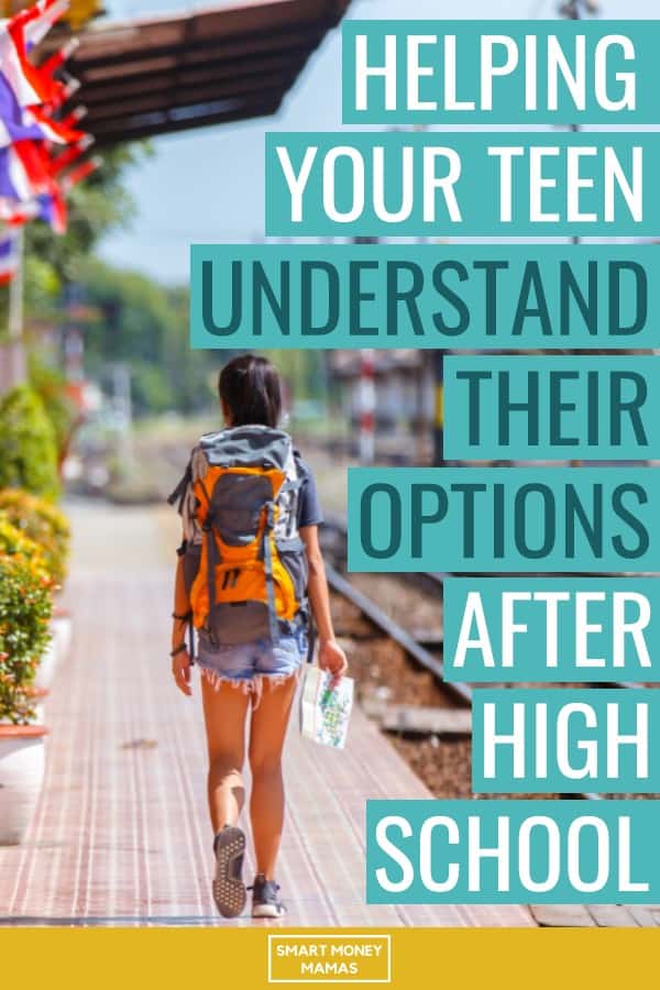 helping your teen understand their options after high school pin girl with backpack about to get on train